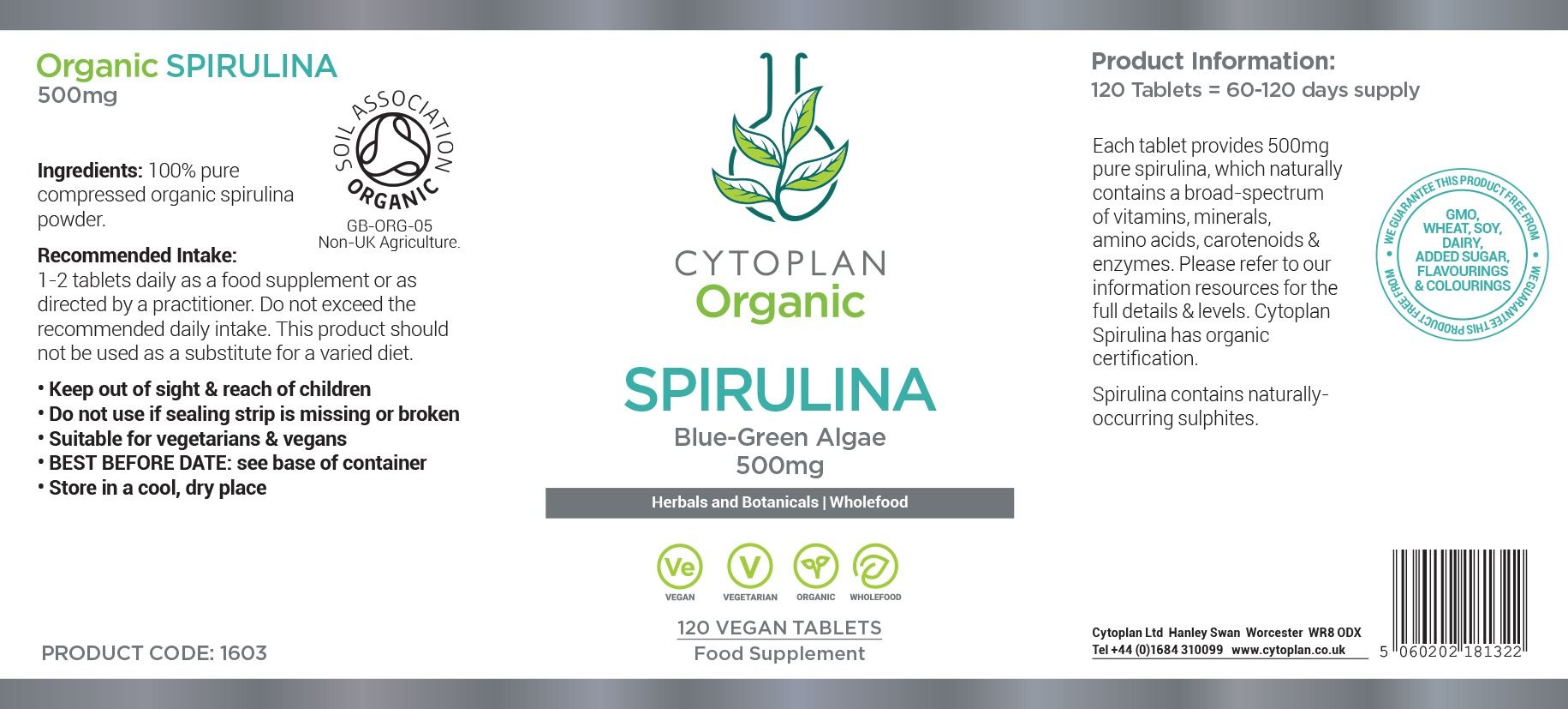 Cytoplan Organic Spirulina