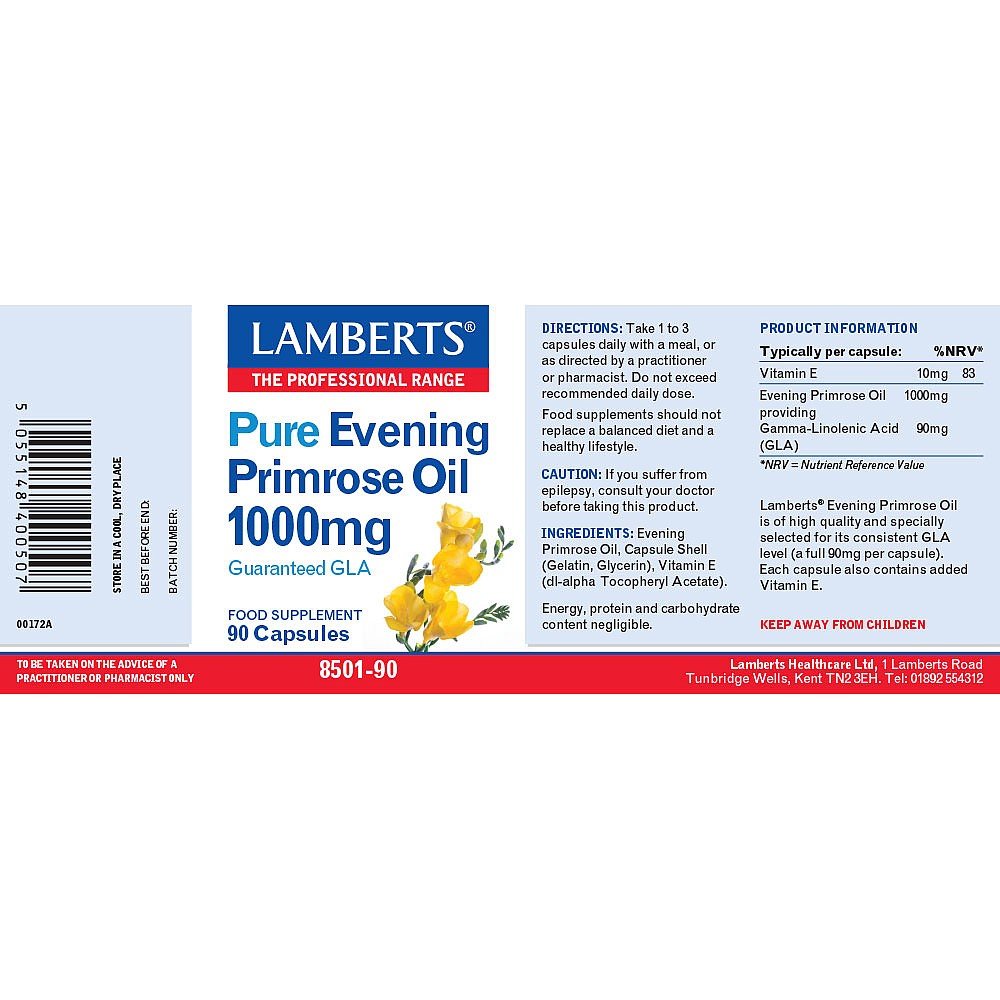 Lamberts Pure Evening Primrose Oil 1000mg image 1