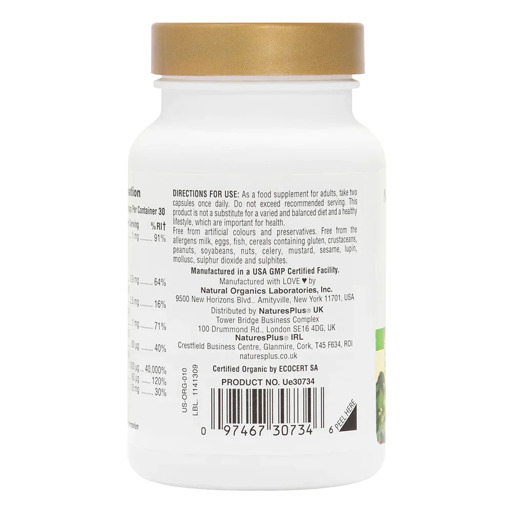 NaturesPlus Source of Life® Garden Vitamin B12 60 Capsules image 2