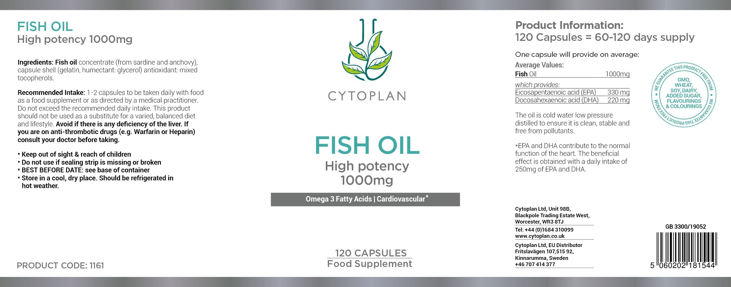 Cytoplan Fish Oil Capsules