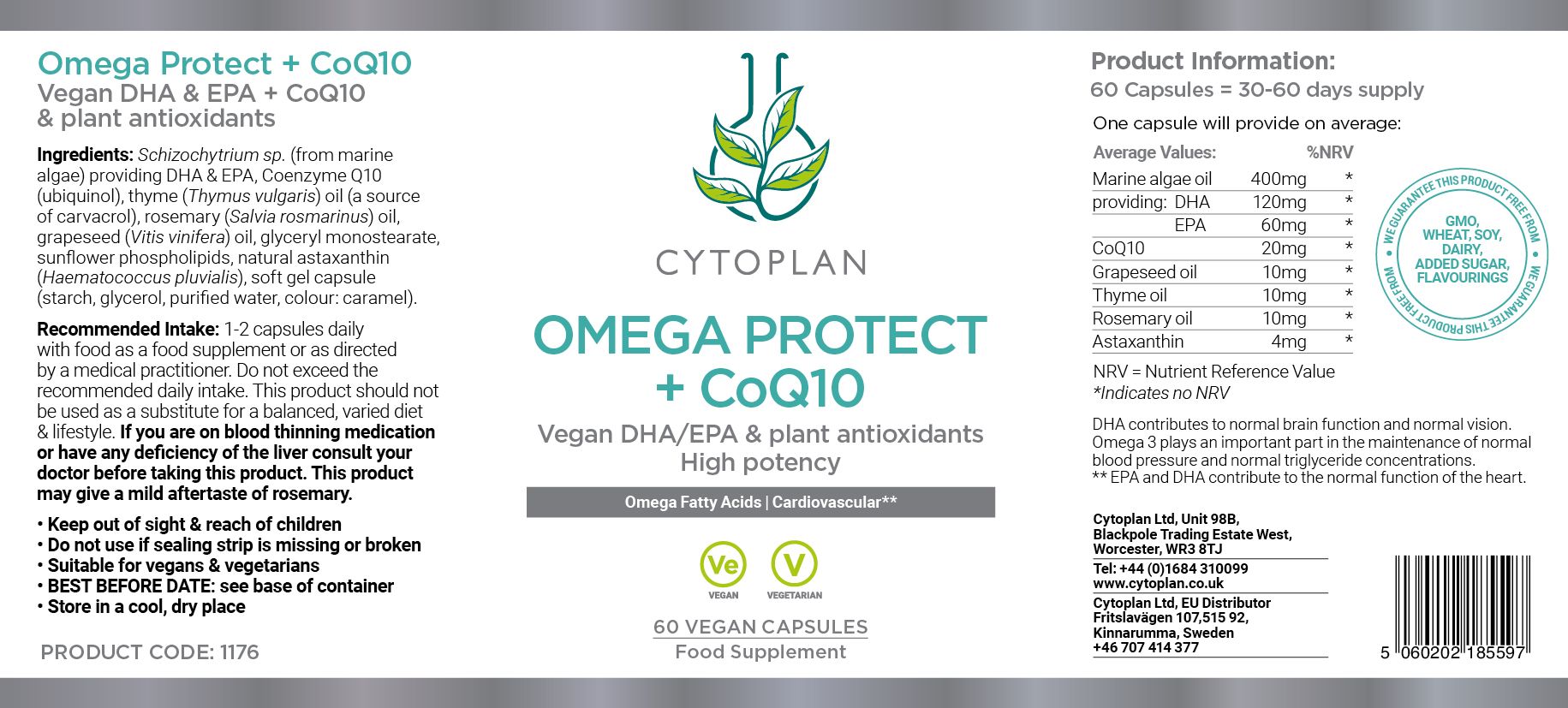 Cytoplan Omega Protect + CoQ10