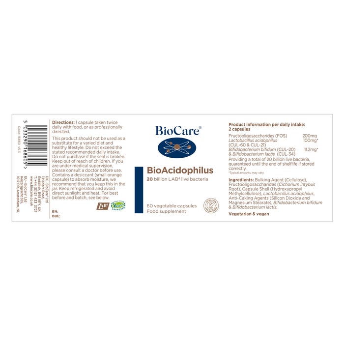 BioCare BioAcidophilus Capsules