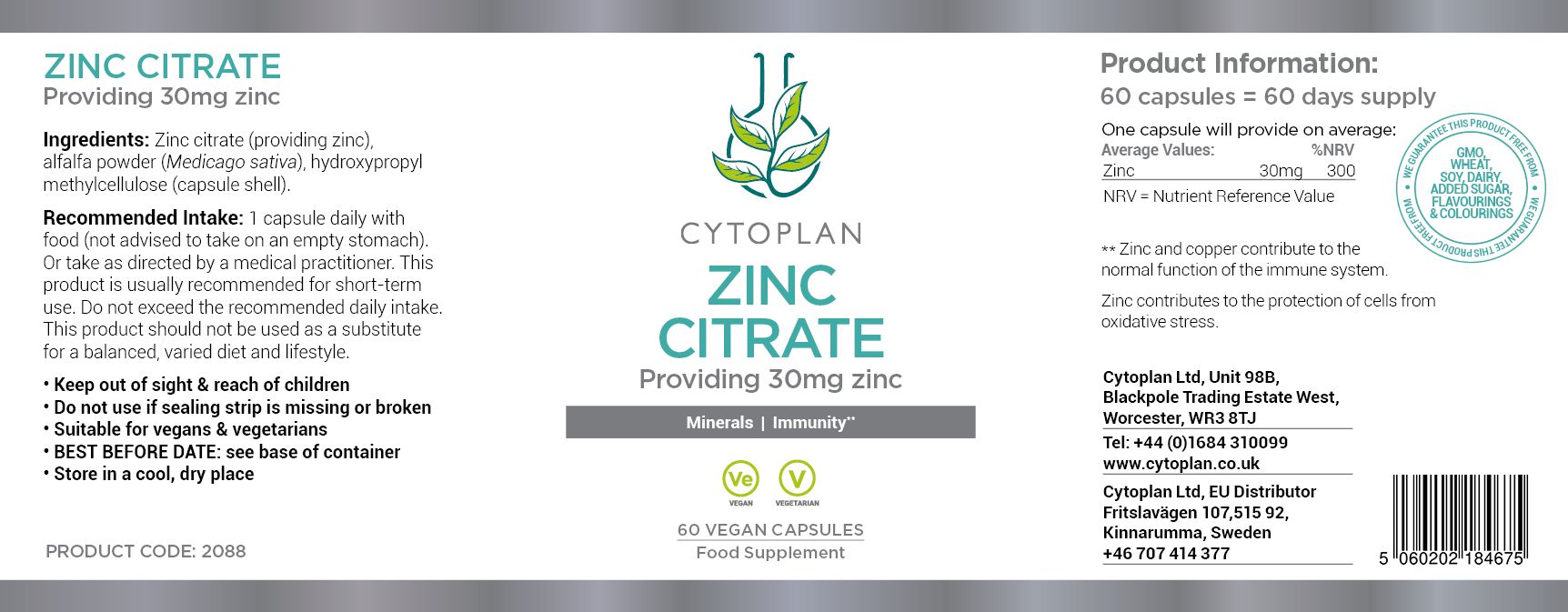 Cytoplan Zinc Citrate
