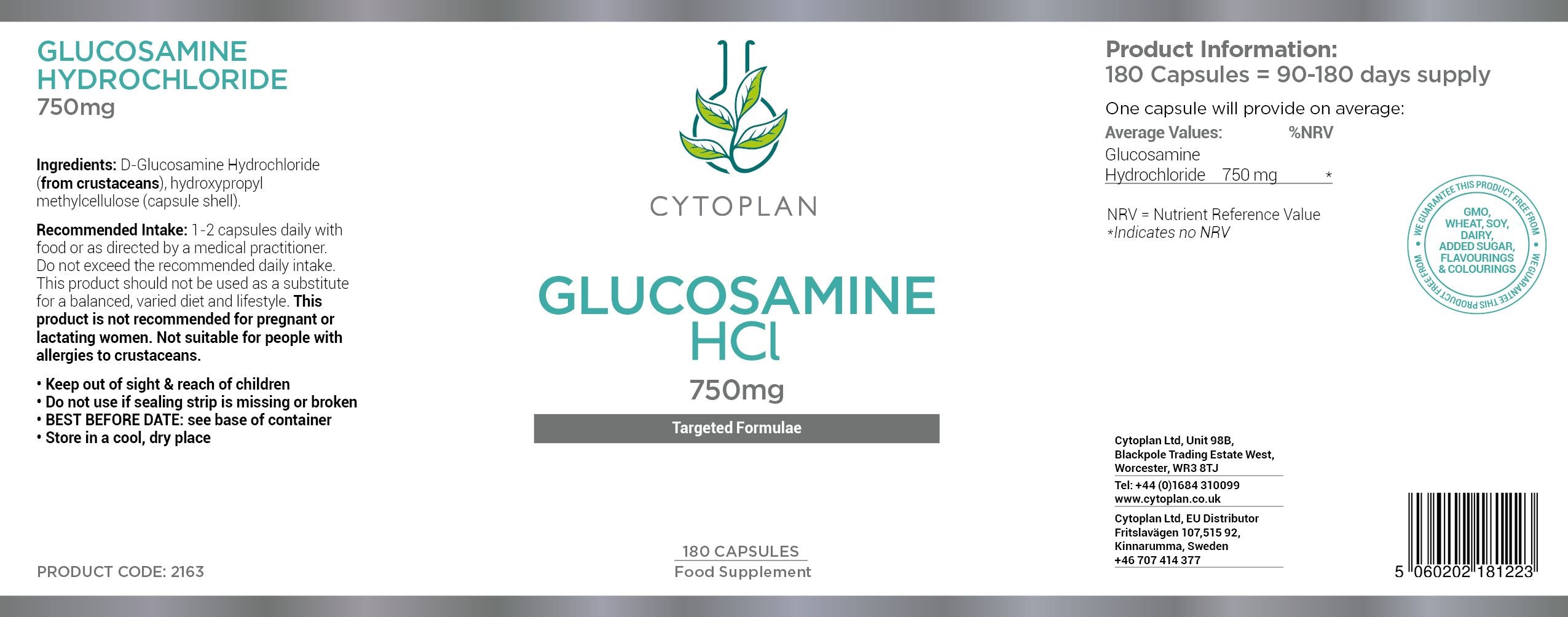 Cytoplan Glucosamine HCL