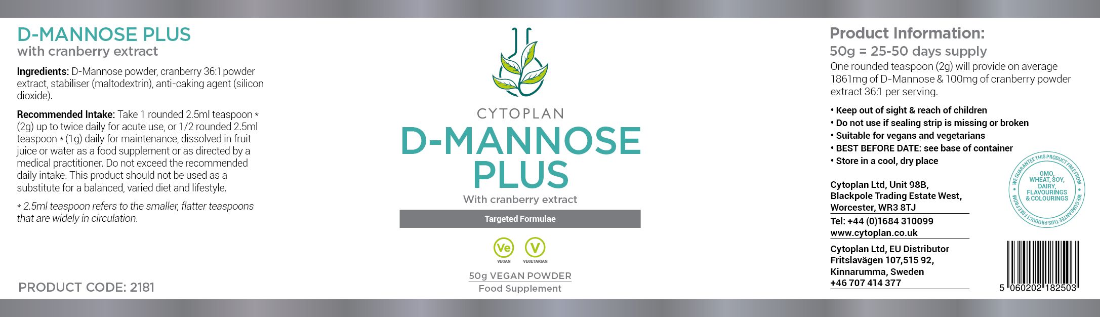 Cytoplan D-Mannose Plus