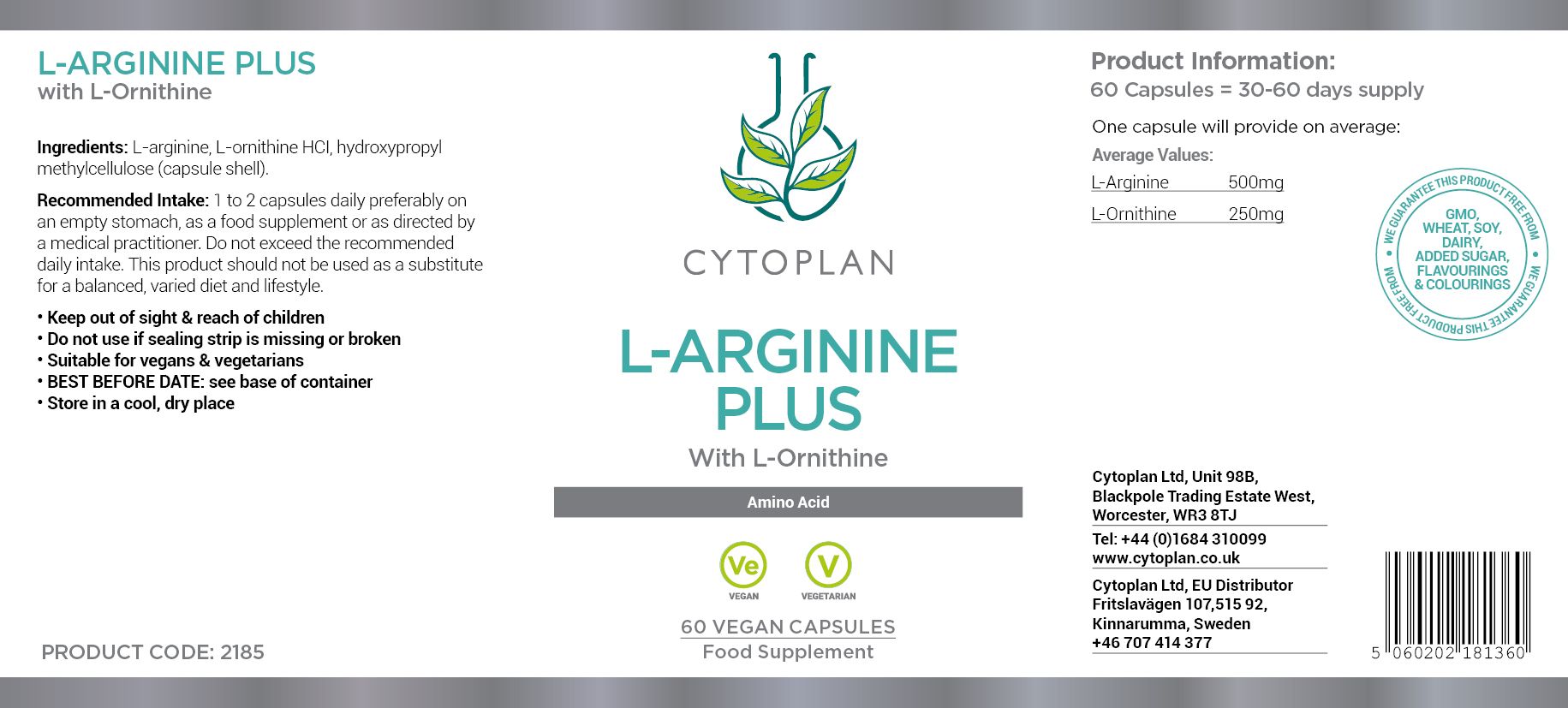 Cytoplan L-Arginine Plus