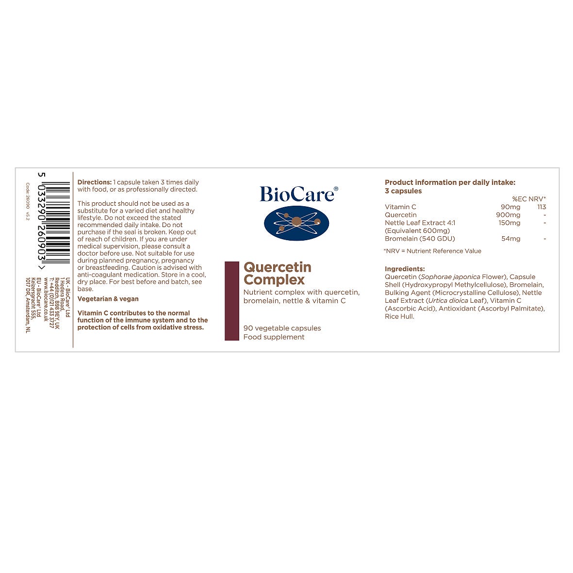 BioCare Quercetin Complex 90 Capsules