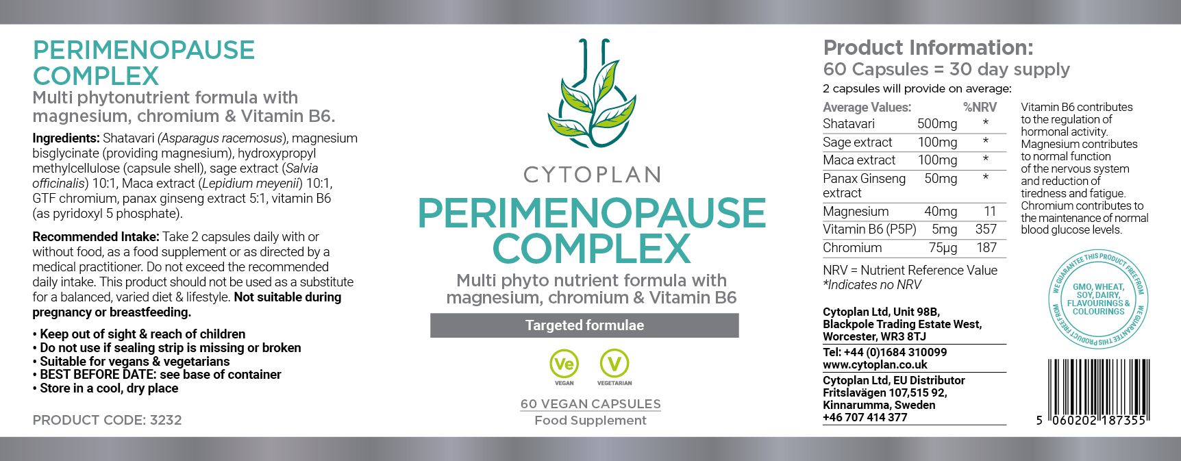 Cytoplan Perimenopause Complex