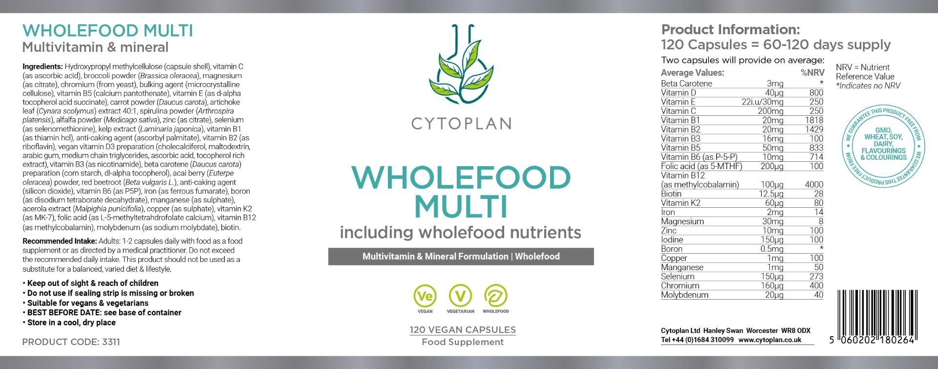 Cytoplan Wholefood Multi