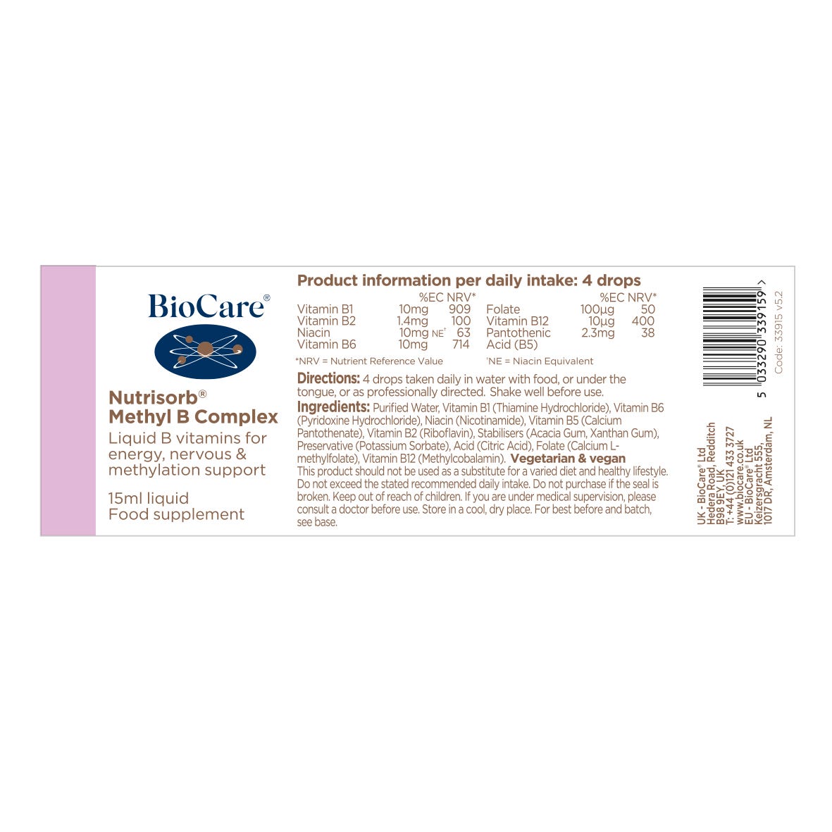 BioCare Nutrisorb® Methyl B Complex 15ml