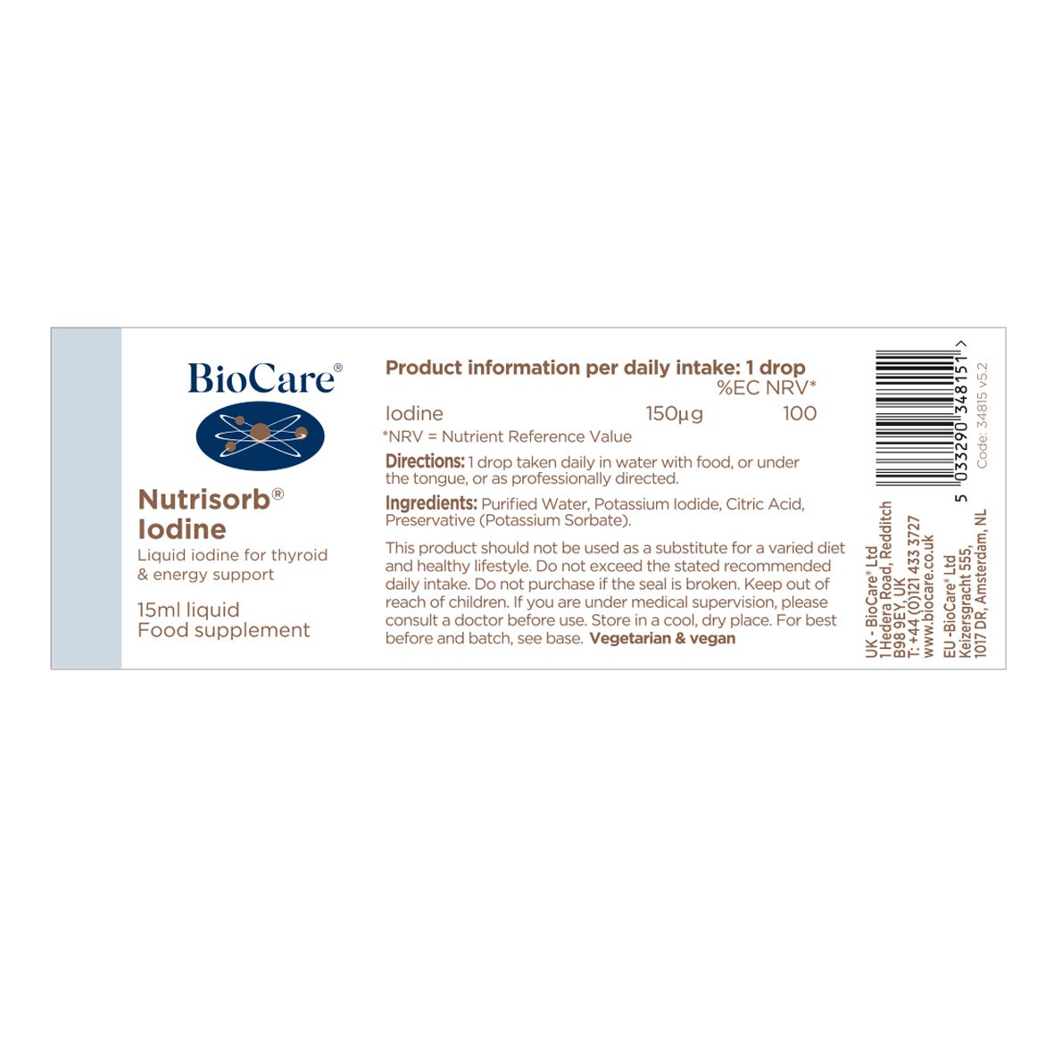 BioCare Nutrisorb® Iodine 15ml