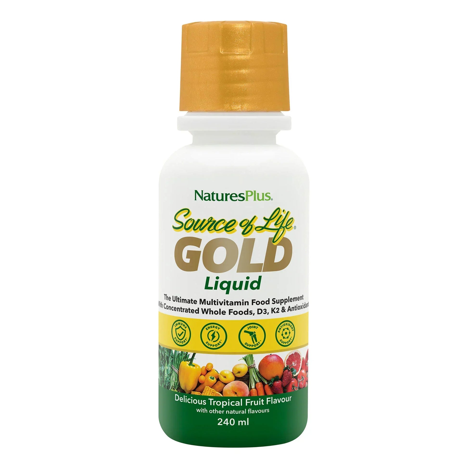 NaturesPlus Source of Life® GOLD Multivitamin Liquid 240ml image 0