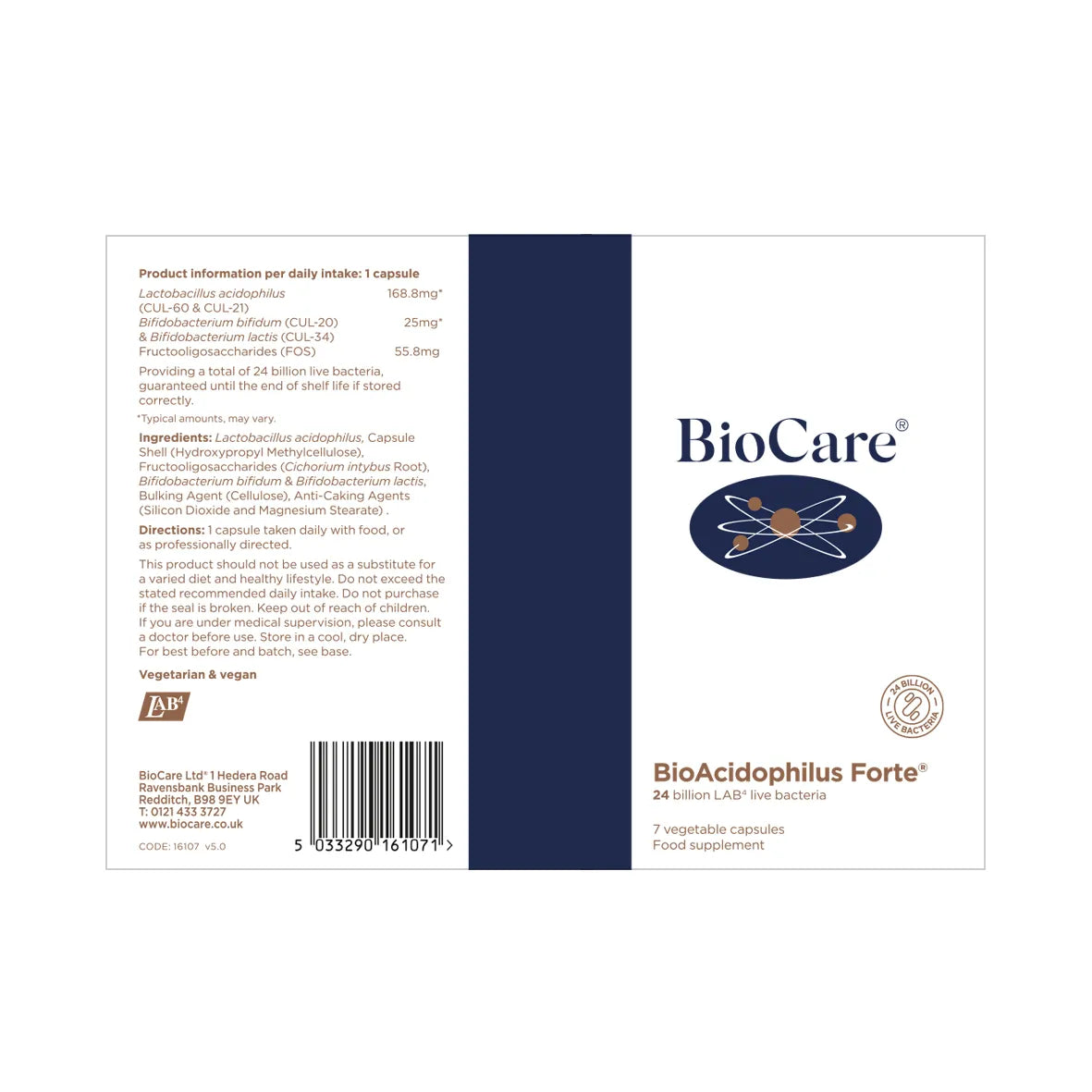 BioCare BioAcidophilus Forte 7 Capsules image 1