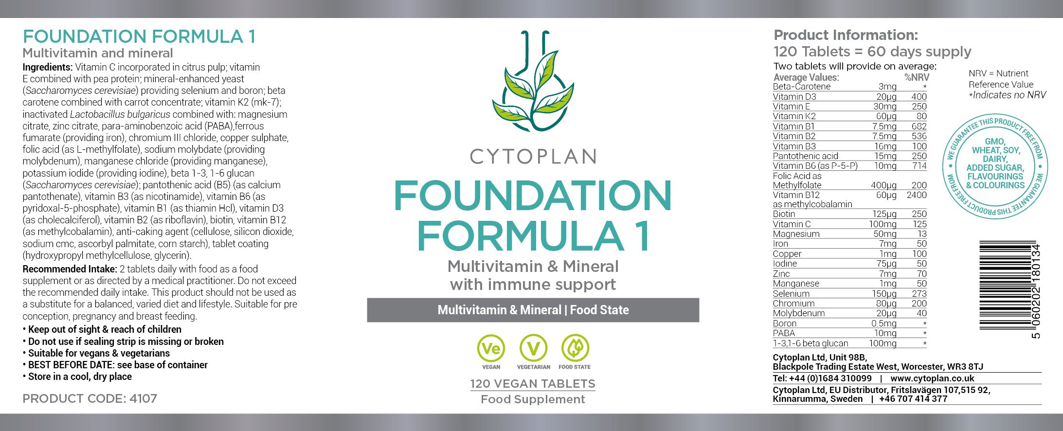 Cytoplan Foundation Formula 1