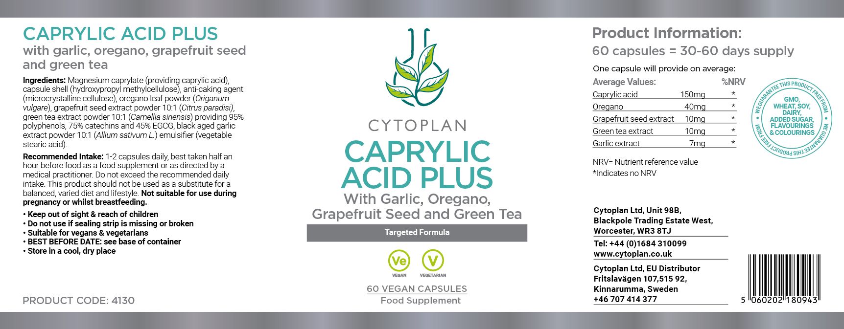 Cytoplan Caprylic Acid Plus