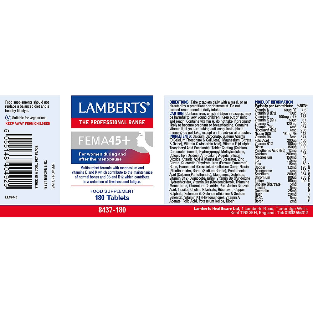 Lamberts FEMA45+ 180 tablets image 2