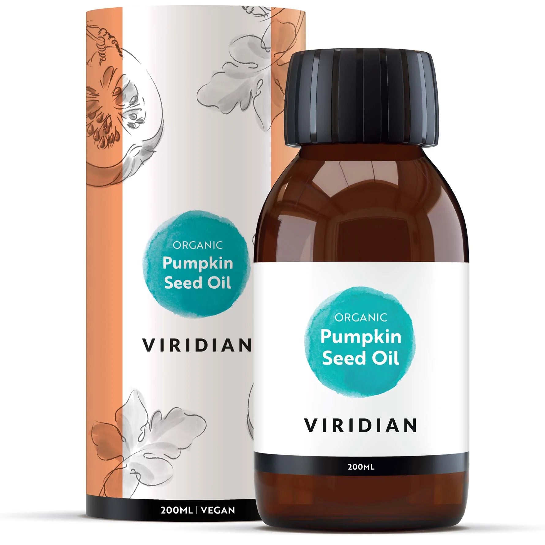 Viridian 100% Organic Pumpkin Seed Oil 200ml image 0