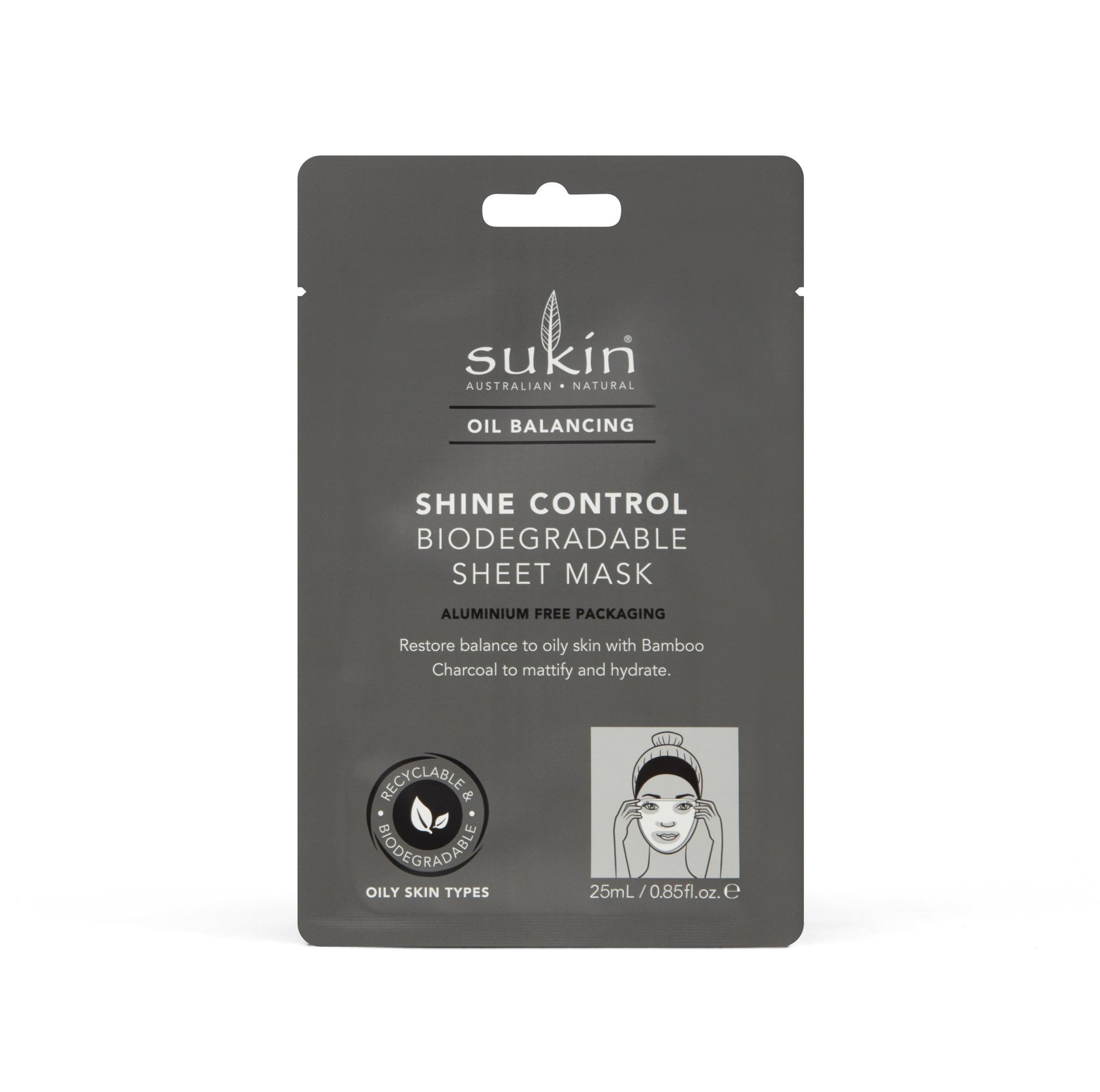 SHINE CONTROL BIODEGRADABLE SHEET MASK | OIL BALANCING 25ML image 0