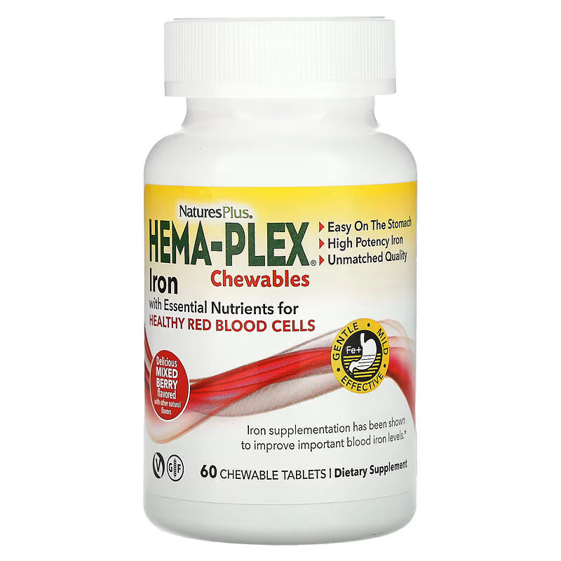 NaturesPlus HEMA-PLEX® Iron 60 Chewables