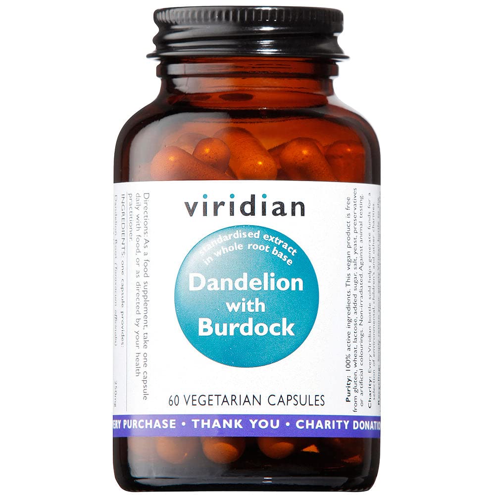 Viridian Dandelion & Burdock Extract 60 Capsules
