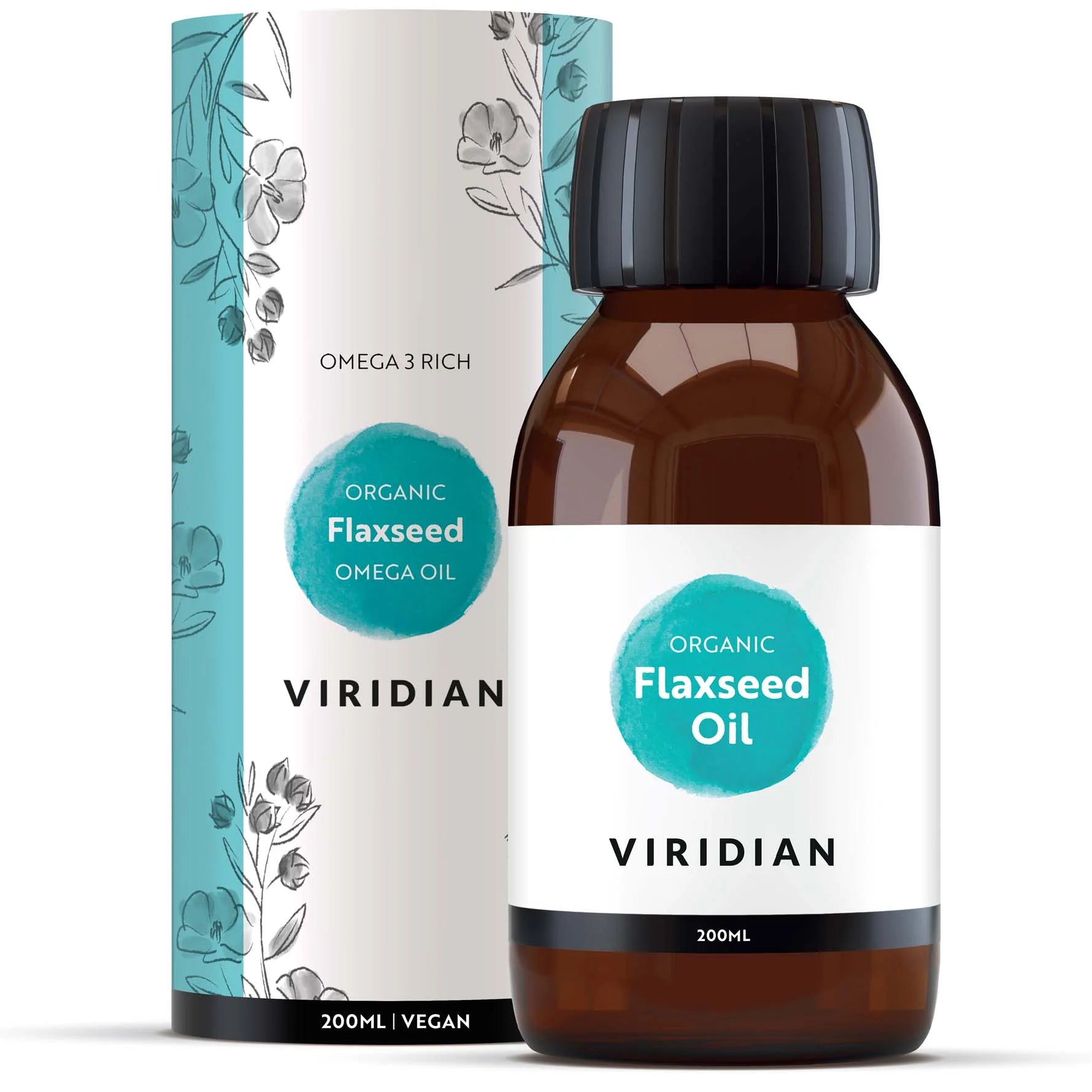 Viridian 100% Organic Golden Flax Seed Oil image 0