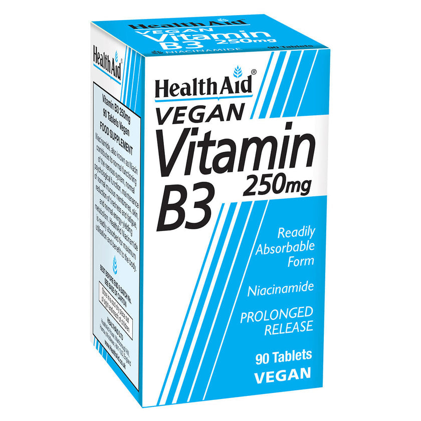 HealthAid Vitamin B3 250mg (Niacinamide) Tablets