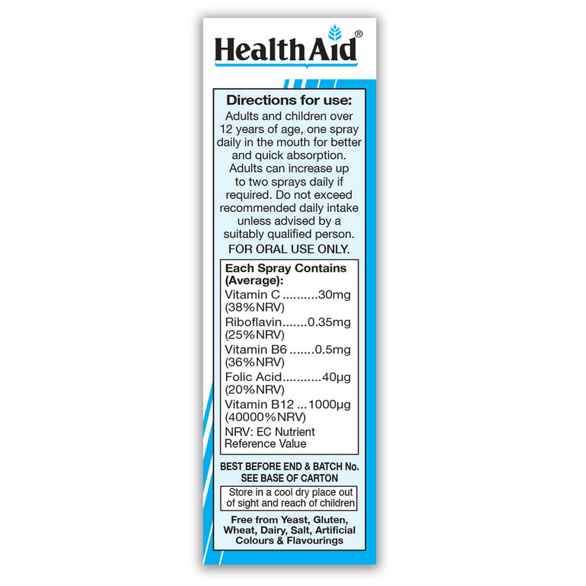 HealthAid Vitamin B12 1000µg Spray 20ml