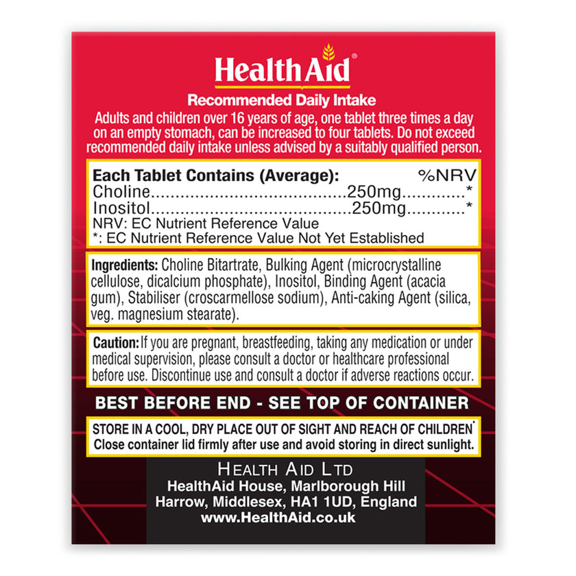 HealthAid Choline & Inositol Tablets