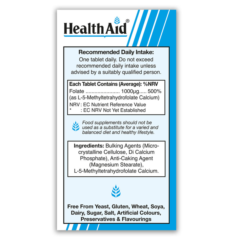 HealthAid Bio-Folate 1000ug Tablets