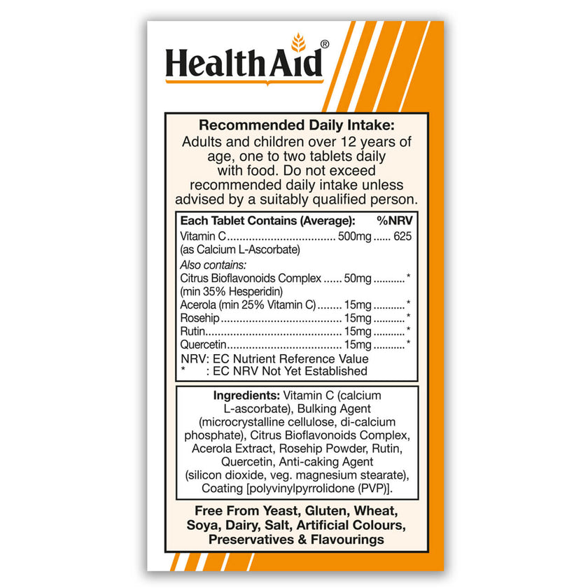 HealthAid Esterified Vitamin C 500mg Tablets