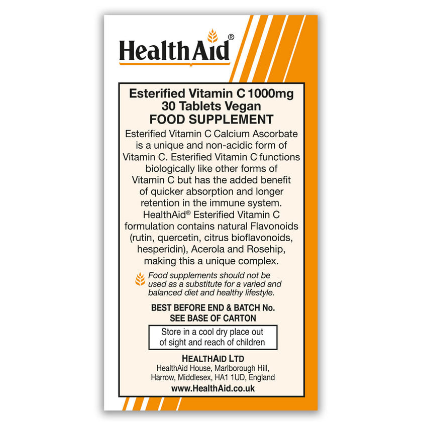 HealthAid Esterified Vitamin C 1000mg Tablets