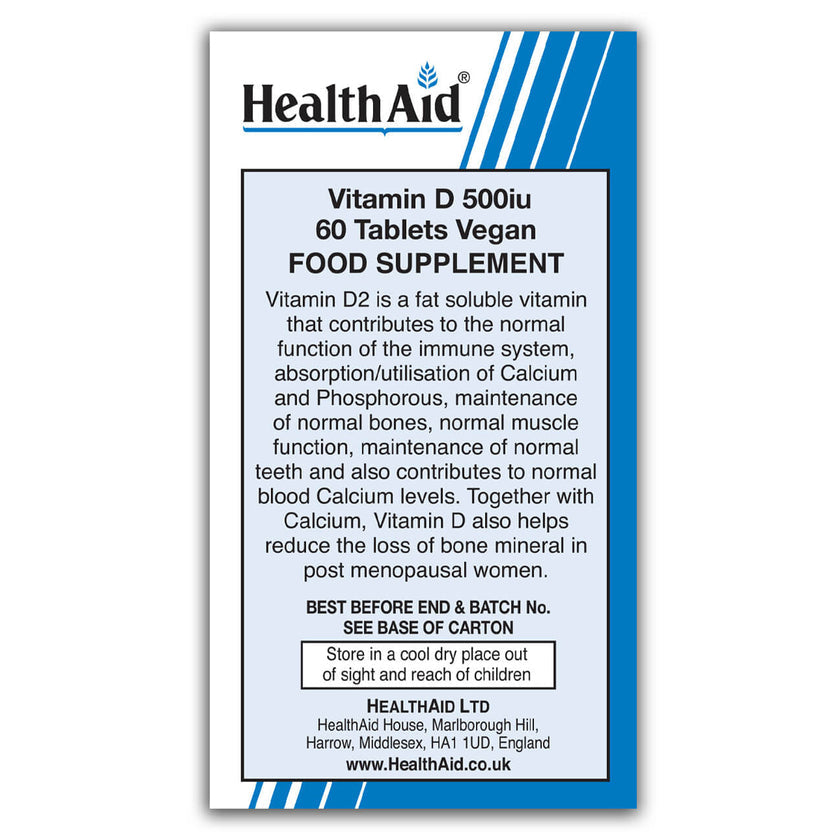 HealthAid Vitamin D 500iu Tablets