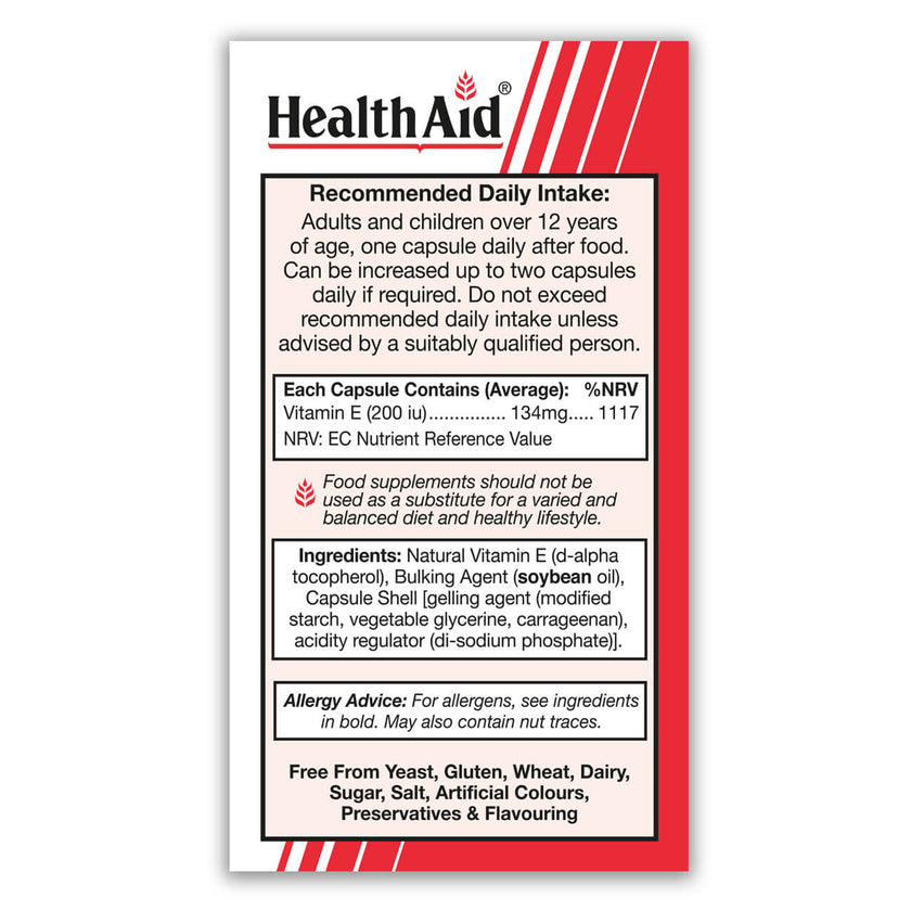 HealthAid Vitamin E 200iu Vegicaps