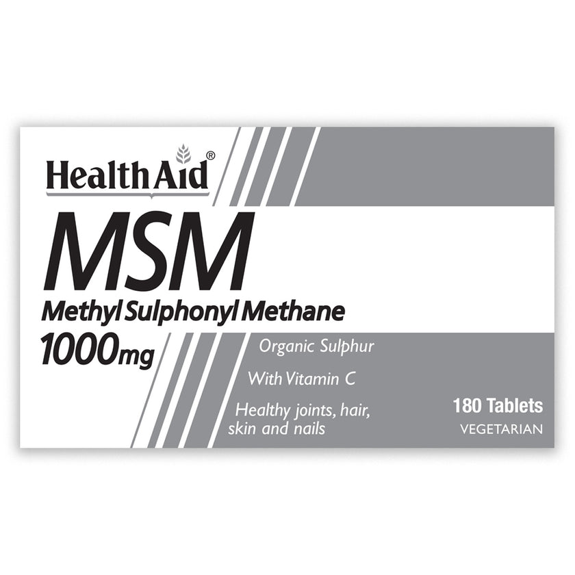 HealthAid MSM 1000mg (MethylSulphonylMethane) Tablets