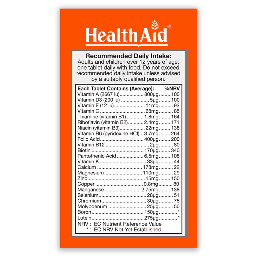 HealthAid A-Z Multivit Without Iron