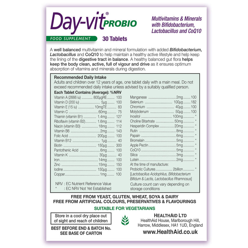 HealthAid Day-vit® PROBIO Tablets