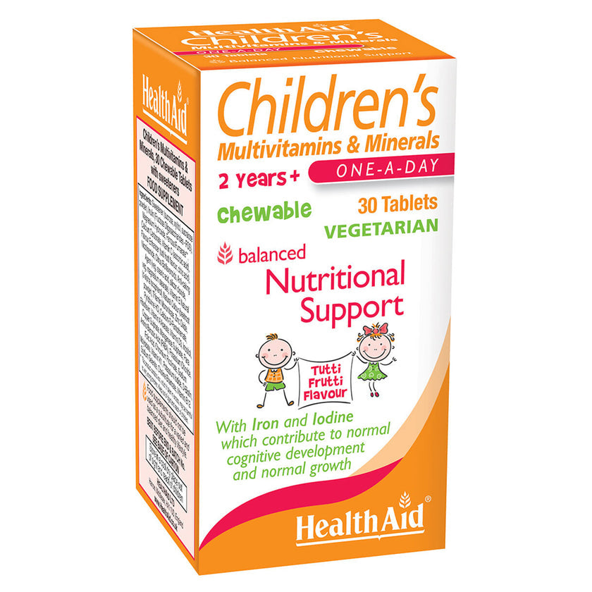 HealthAid Children's MultiVitamin & Minerals - Chewable (Tutti-fruity Flavour) Tablets