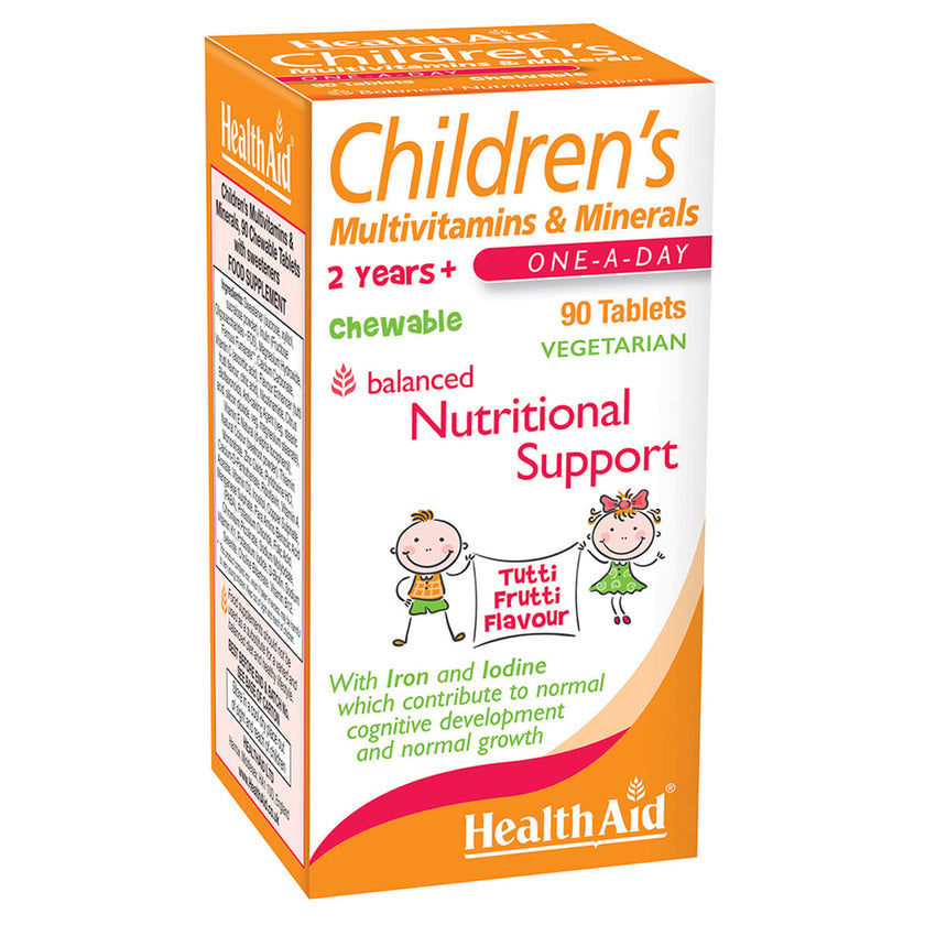 HealthAid Children's MultiVitamin & Minerals - Chewable (Tutti-fruity Flavour) Tablets