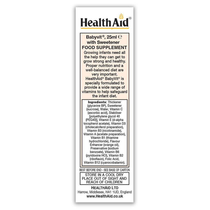 HealthAid Baby Vit® - Orange Flavour Drops