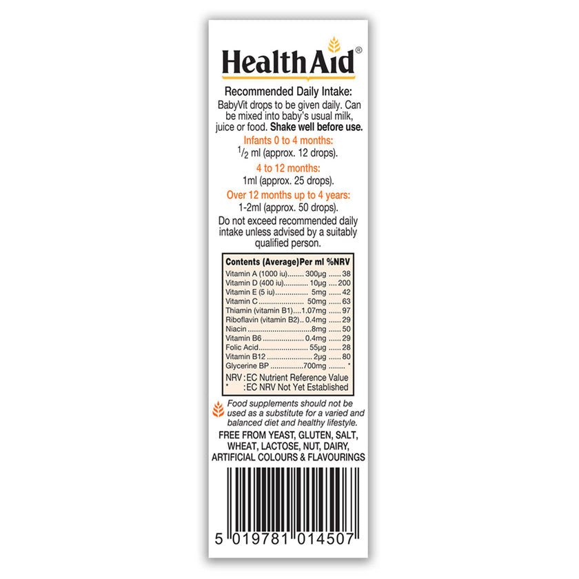 HealthAid Baby Vit® - Orange Flavour Drops