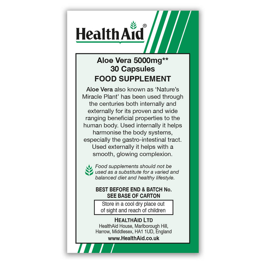 HealthAid Aloe Vera 5000mg Capsules