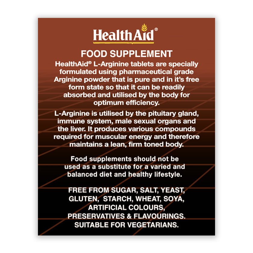 HealthAid L-Arginine 500mg Tablets
