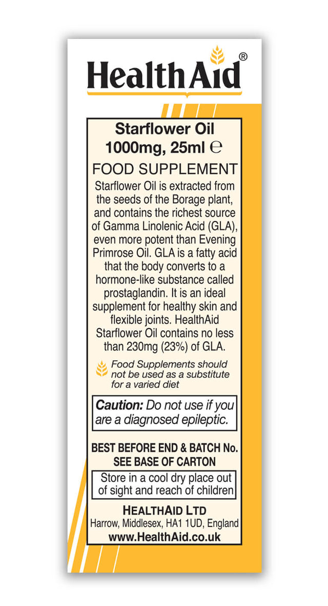 HealthAid Starflower Oil (23% GLA) Oil