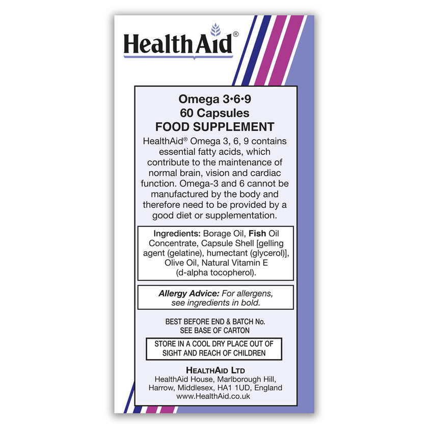 HealthAid Balanced Omega 3 - 6 - 9 Capsules