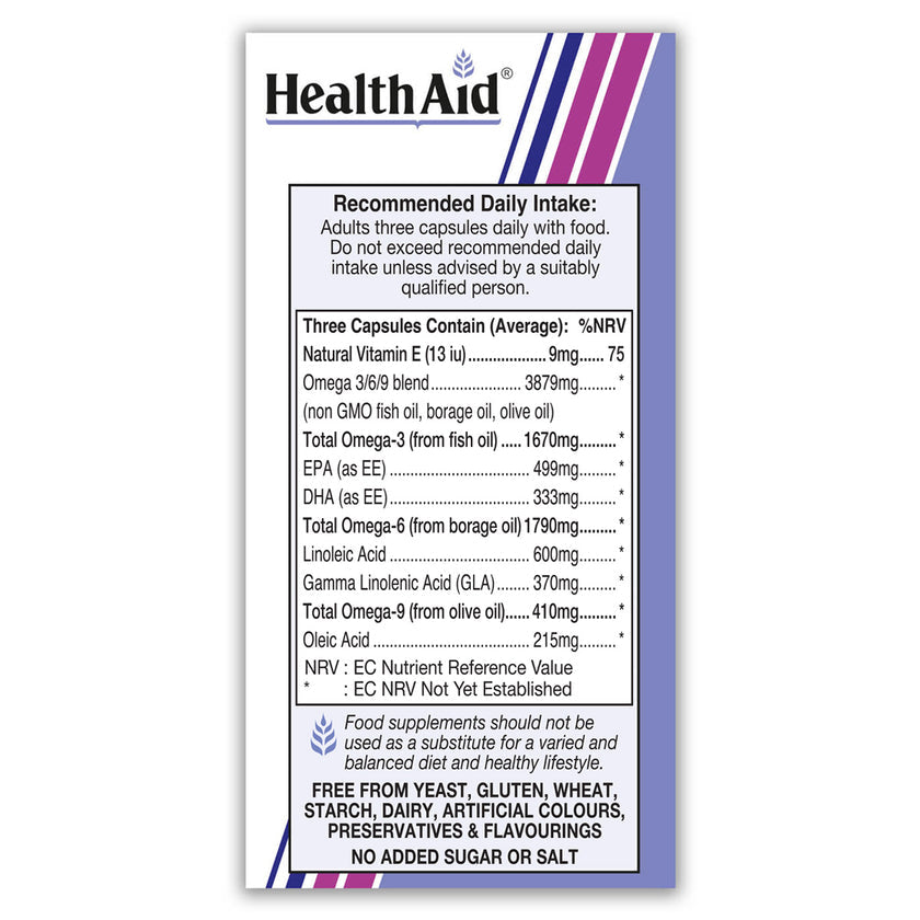 HealthAid Balanced Omega 3 - 6 - 9 Capsules