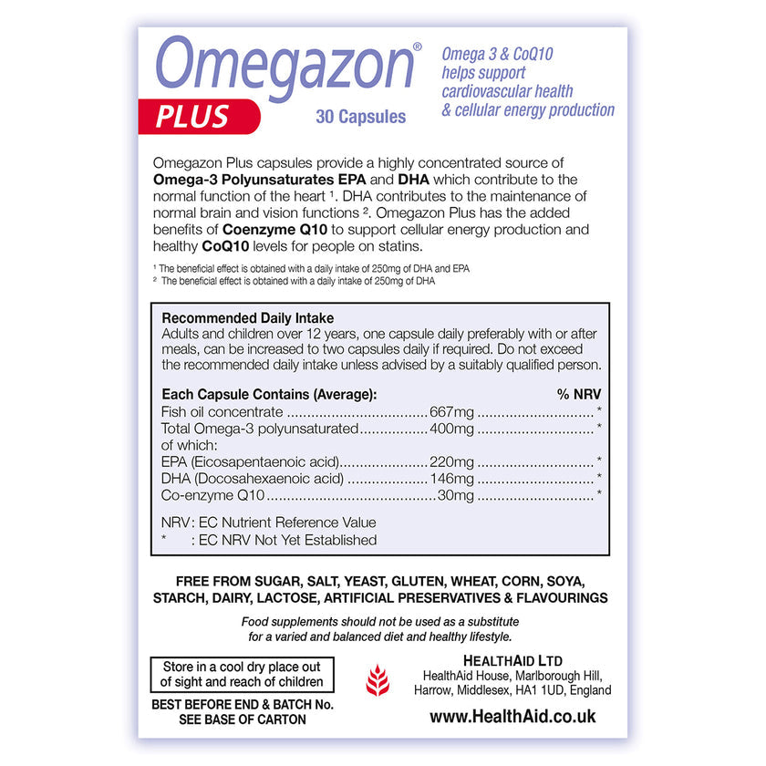 HealthAid Omegazon Plus (CoQ10) Capsules