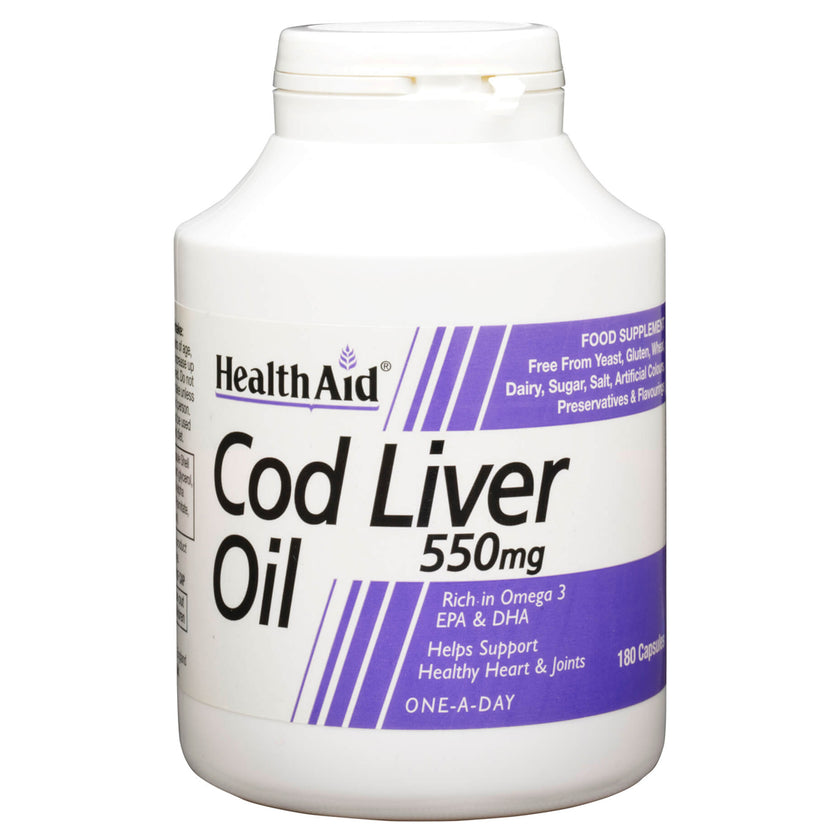 HealthAid Cod Liver Oil 550mg Capsules