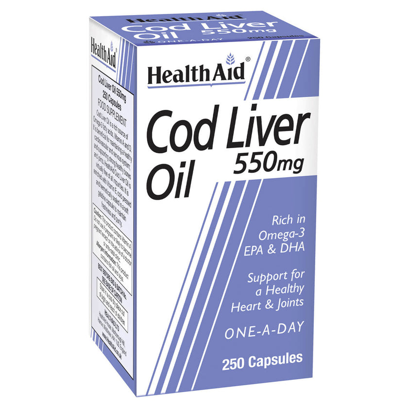 HealthAid Cod Liver Oil 550mg Capsules