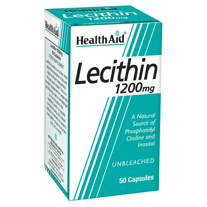 HealthAid Lecithin 1200mg (unbleached) Capsules