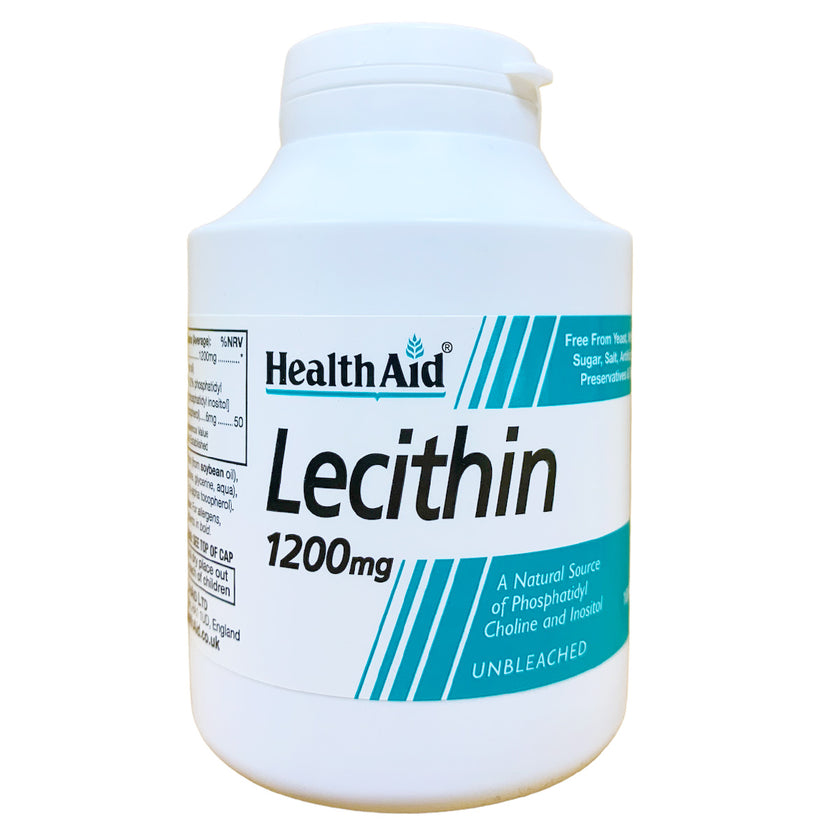 HealthAid Lecithin 1200mg (unbleached) Capsules